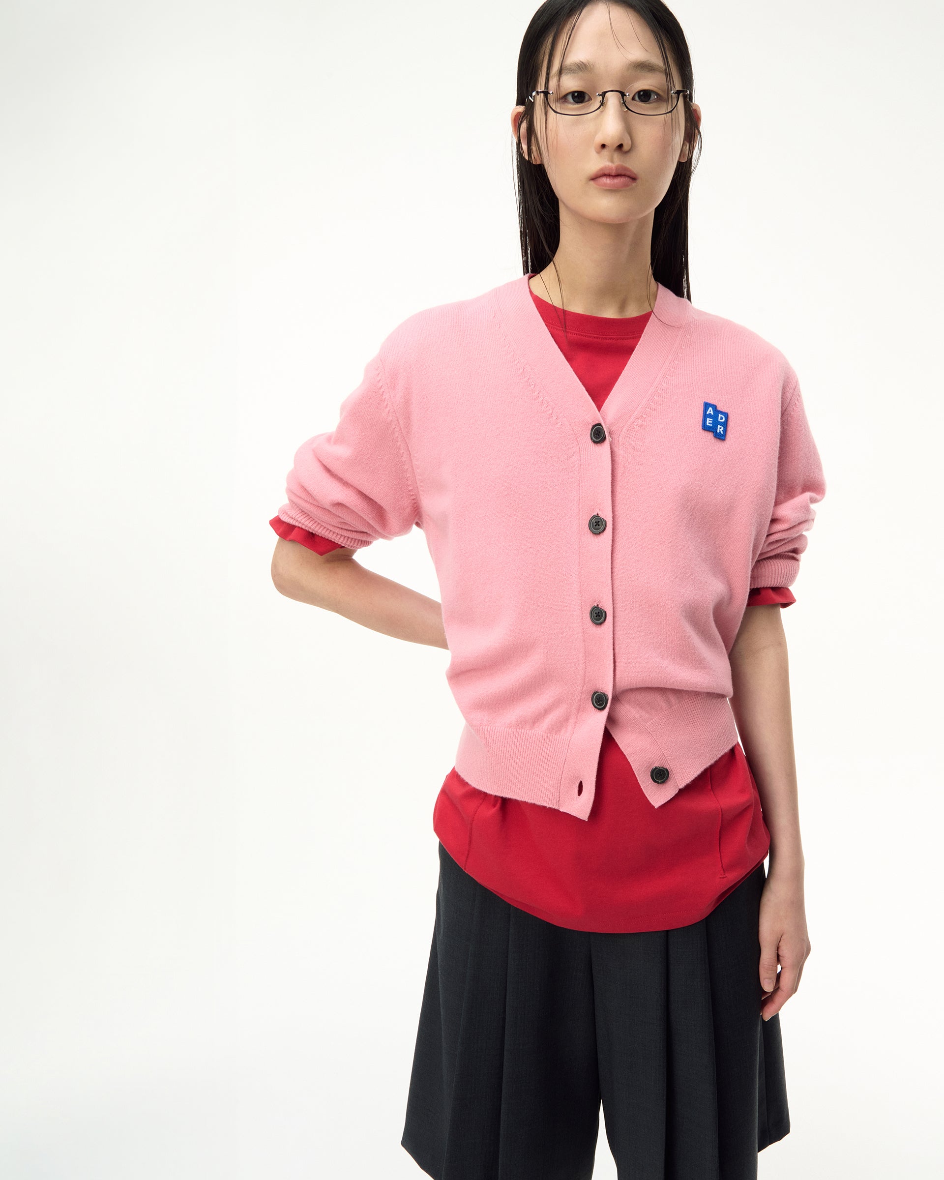 Ader Error - Sig; BL Tag cardigan 01 (Pink) product image 3 | TRAB K-Fashion Australia