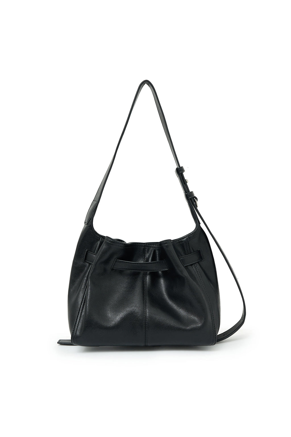 Matin Kim - Belted Volunn Small Bucket Bag (Black) product image 3 | TRAB K-Fashion Australia