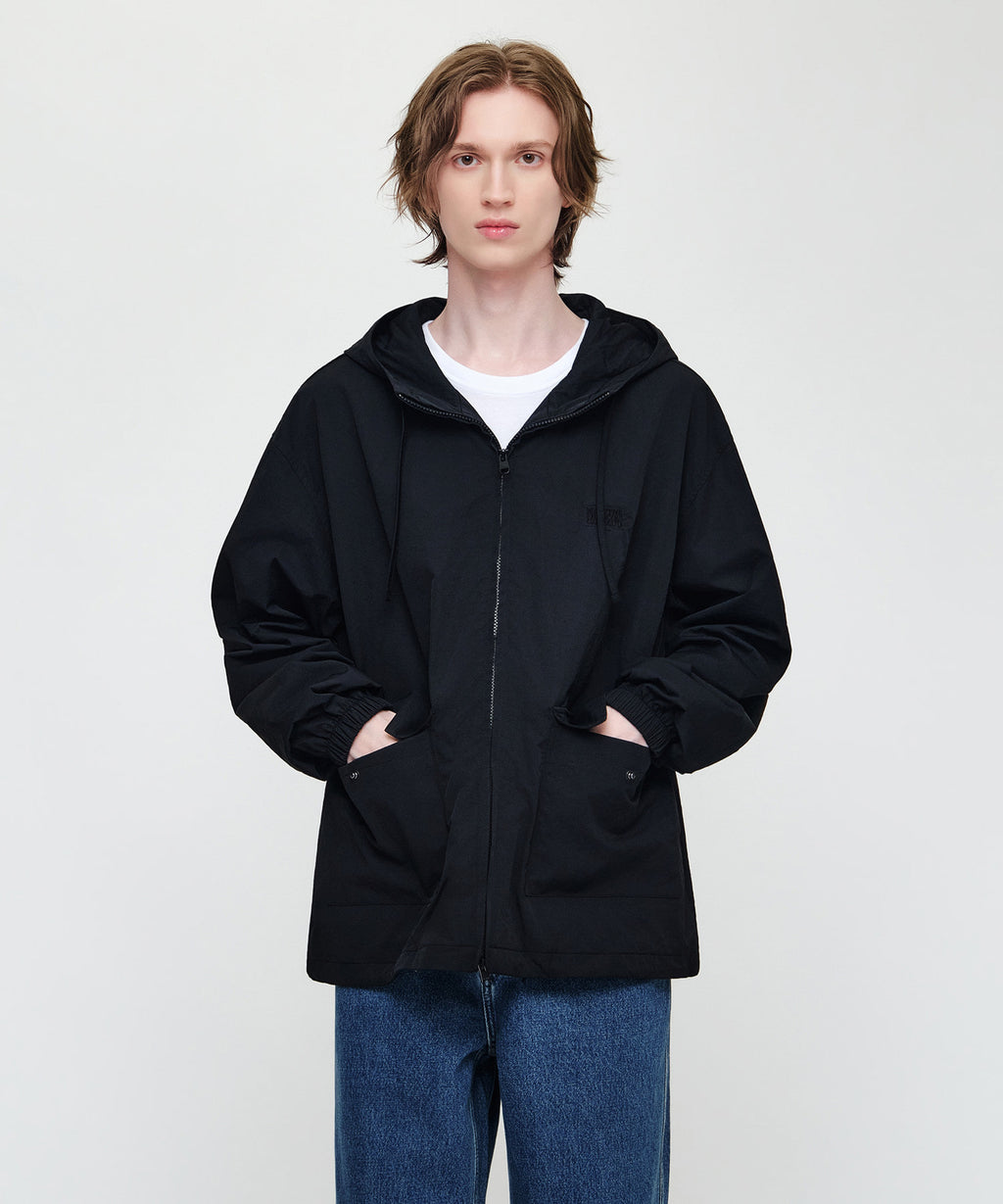 Marithe & Francois Girbaud - Outpocket Hooded Wind Jacket (Black) product image 1 | TRAB K-Fashion Australia