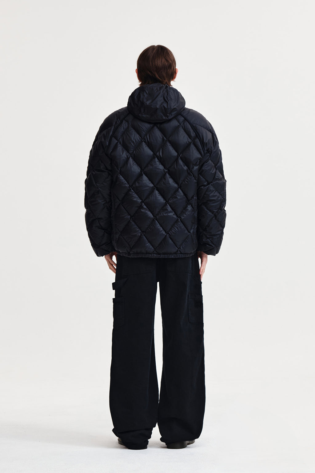 Matin Kim - Quilting Hoody Lightweight Jumper (down Blended) (Black) product image 12 | TRAB K-Fashion Australia