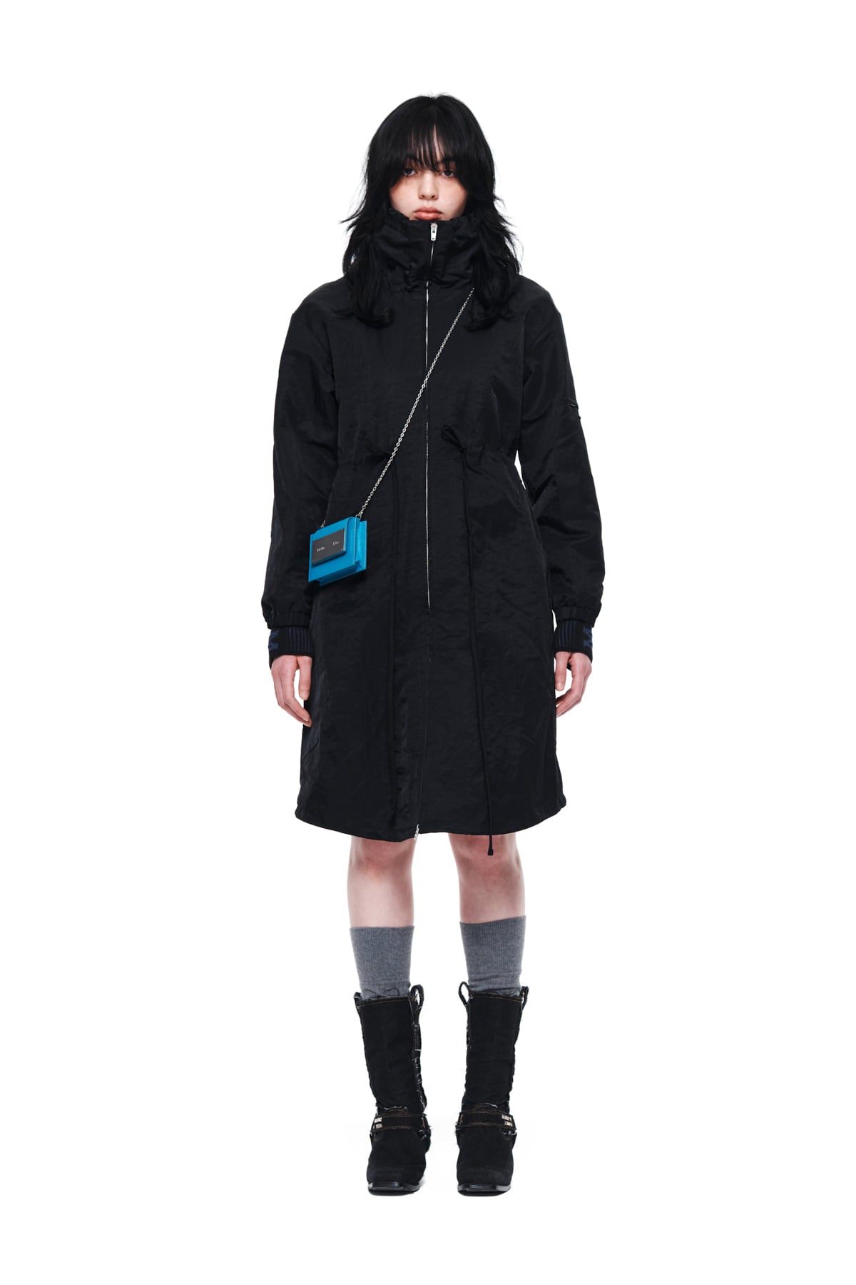 Matin Kim - Two Tone String Light Coat (Black) product image 5 | TRAB K-Fashion Australia