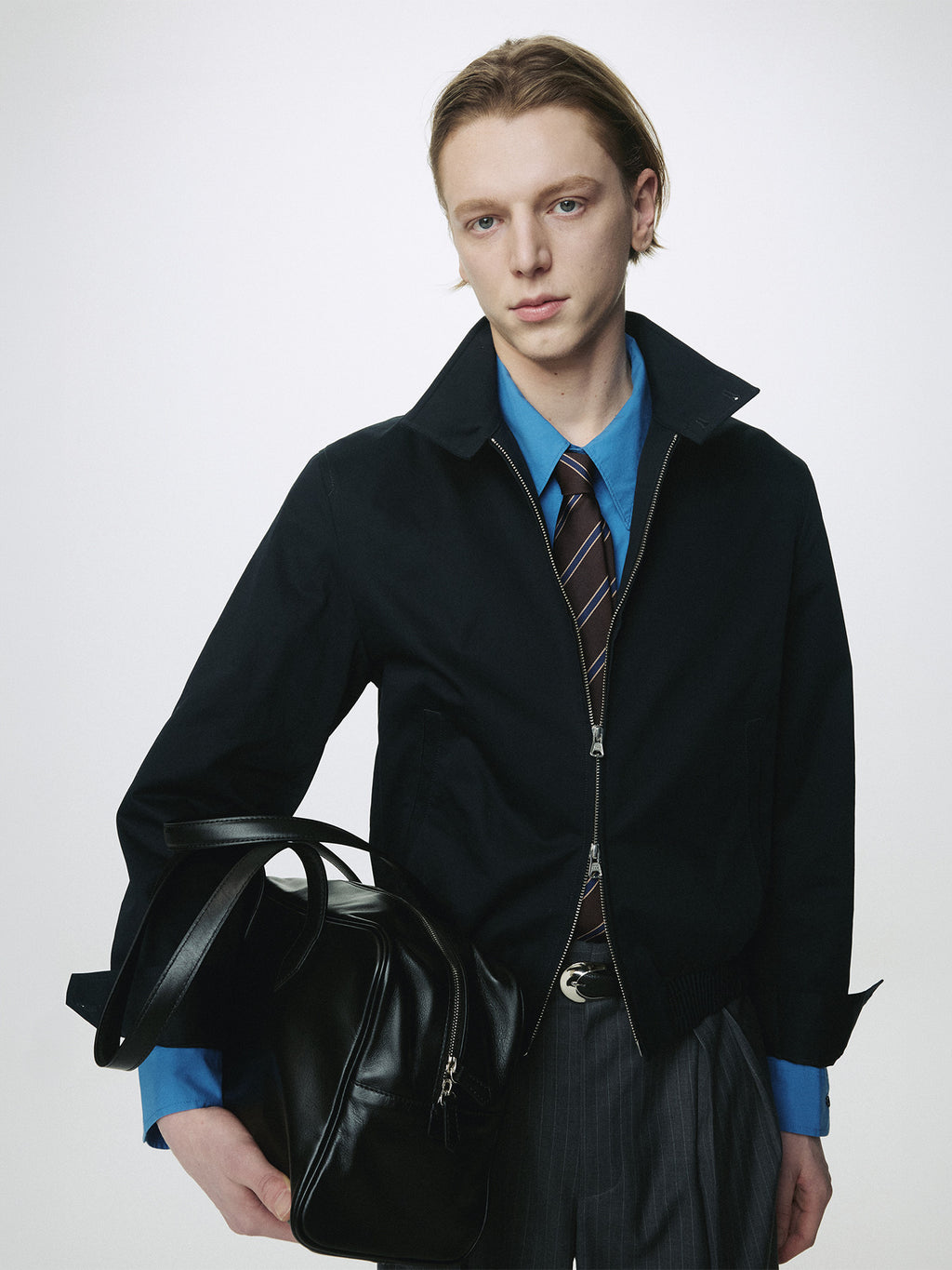 Tonywack - High Density Cotton Harrington Jacket (Navy) product image 6 | TRAB K-Fashion Australia
