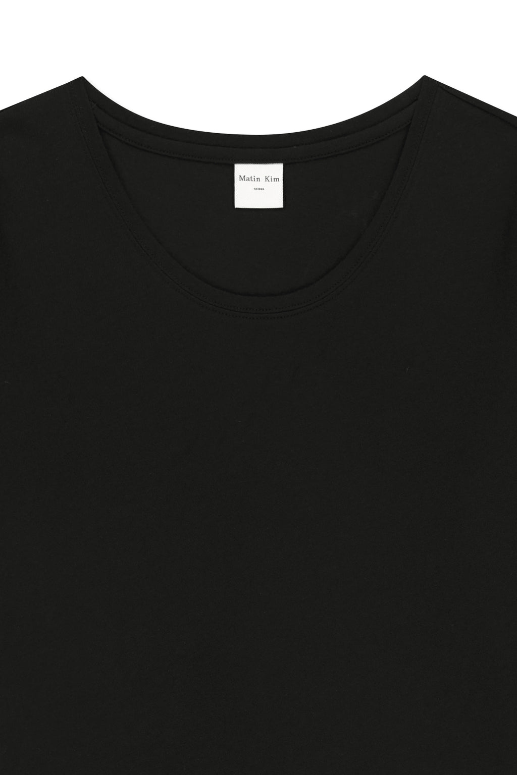Matin Kim - Label Point U Neck Top (Black) product image 3 | TRAB K-Fashion Australia