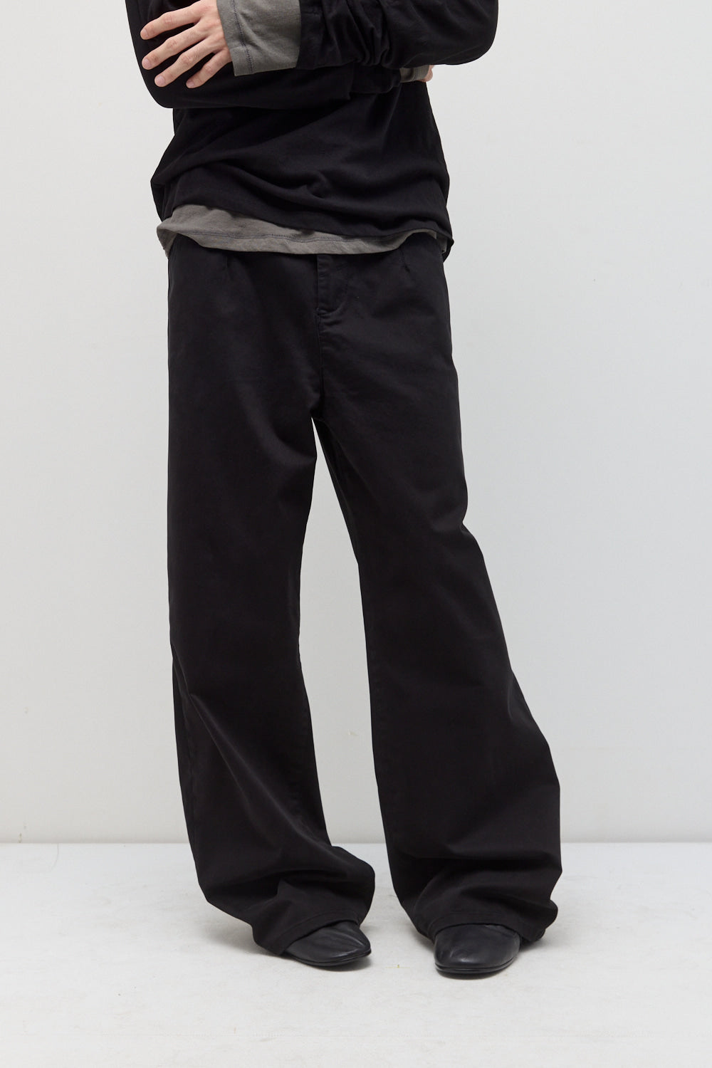 Hatchingroom - Flare Work Trousers Moleskin (Washed Black) product image 8 | TRAB K-Fashion Australia