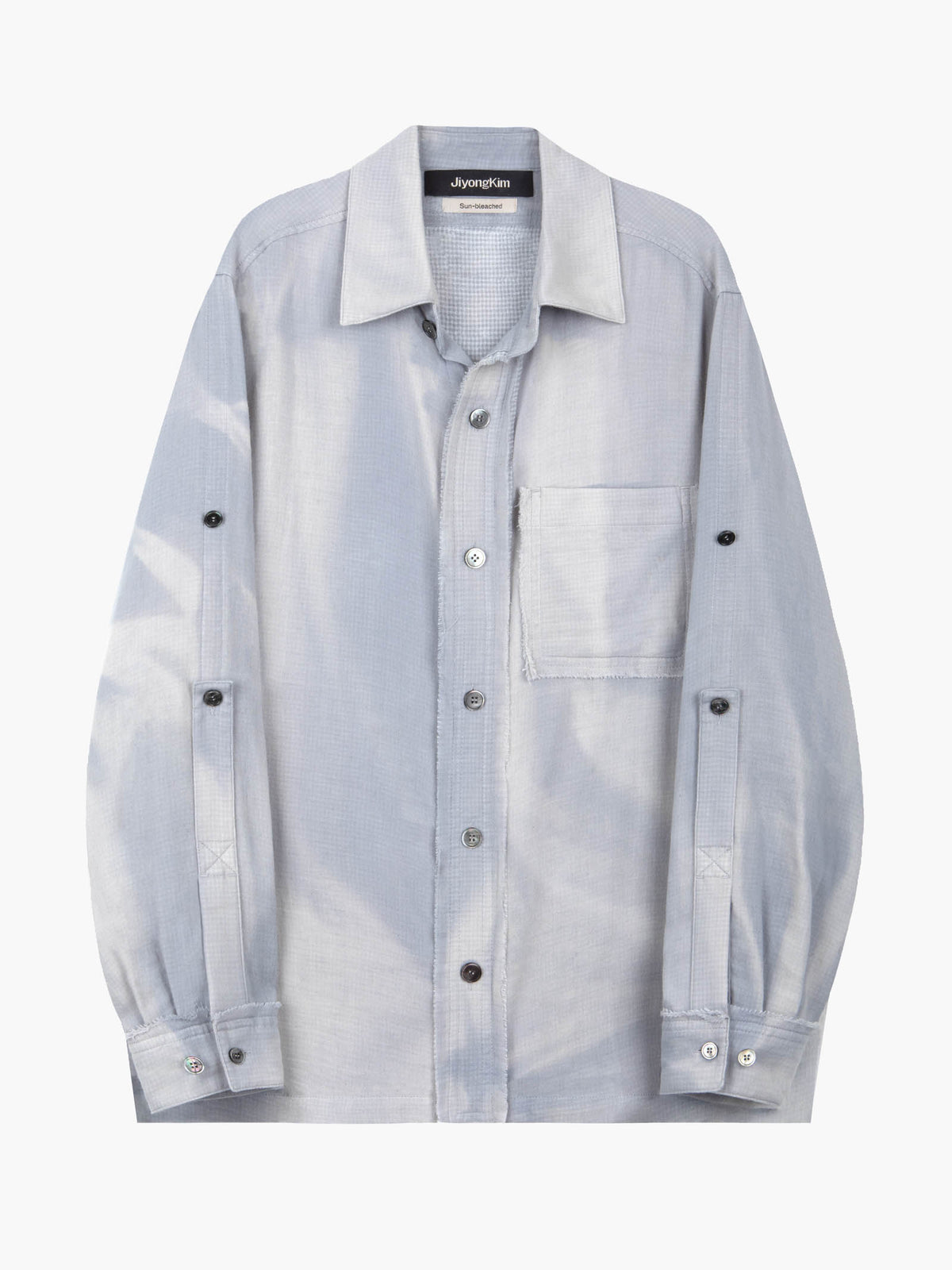 Jiyong Kim - Sun-Bleached Strap Detailed Shirt (Grey) product image 10 | TRAB K-Fashion Australia