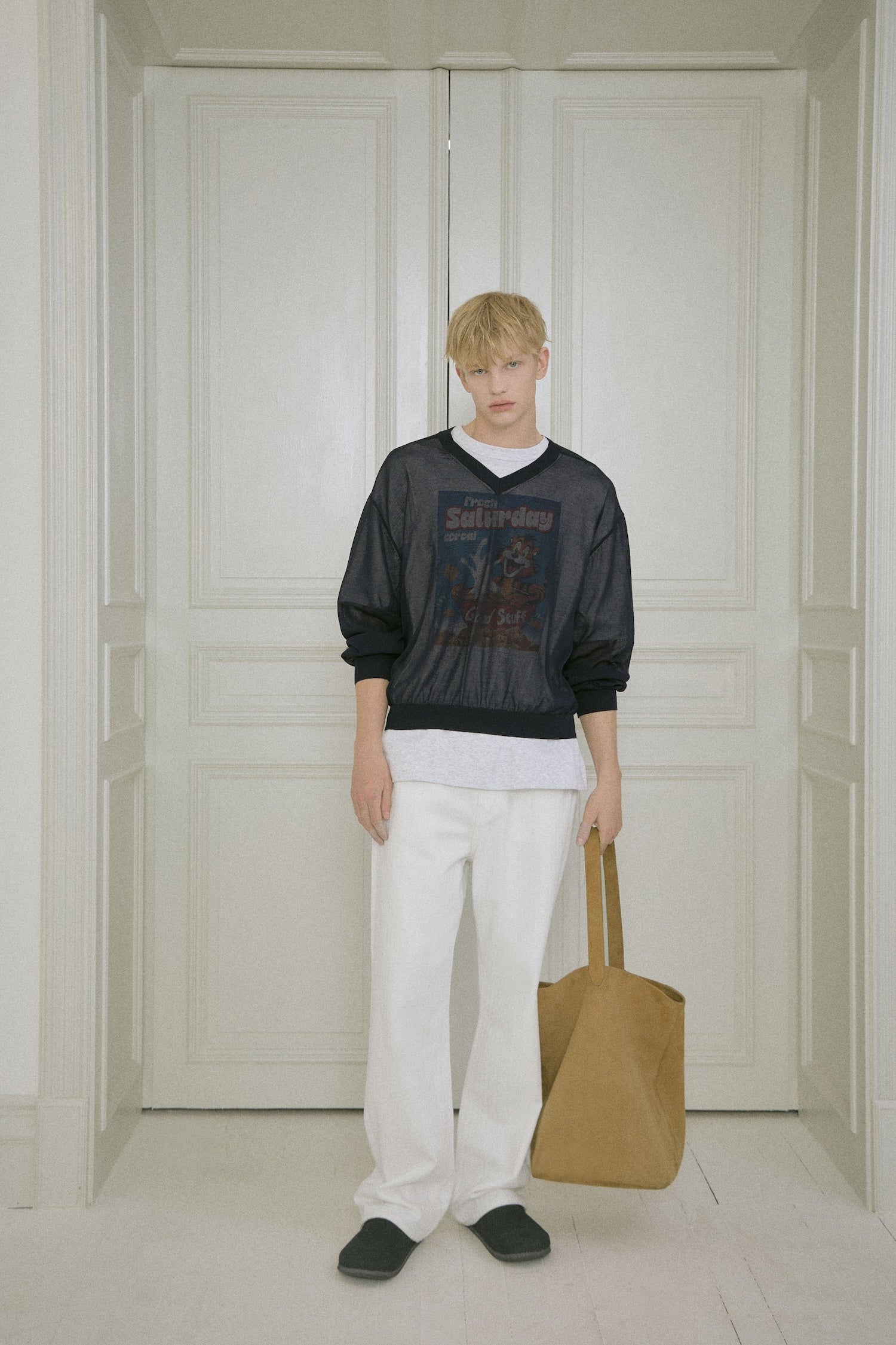 Stu - Embo Stripe Denim Pants (White) product image 14 | TRAB K-Fashion Australia