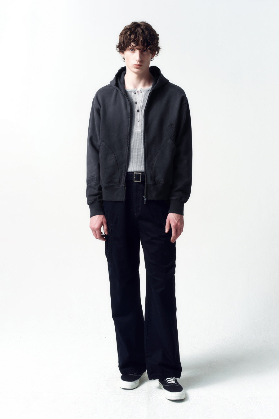 Insilence - Brushed Cotton Cargo Pants (Washed Black) product image 4 | TRAB K-Fashion Australia