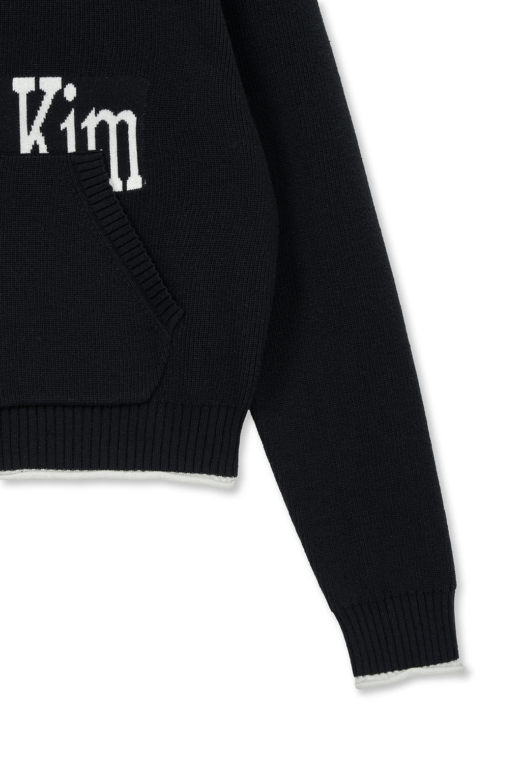 Matin Kim - Matin Spell Point Knit Zip Up (Black) product image 4 | TRAB K-Fashion Australia