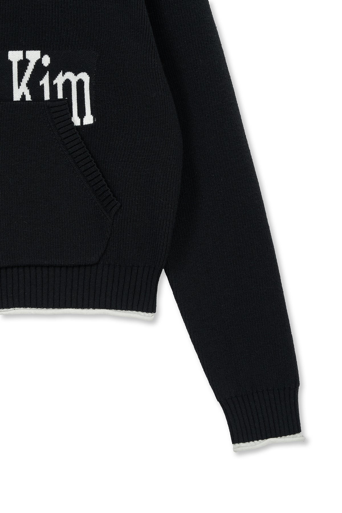Matin Kim - Matin Spell Point Knit Zip Up (Black) product image 4 | TRAB K-Fashion Australia