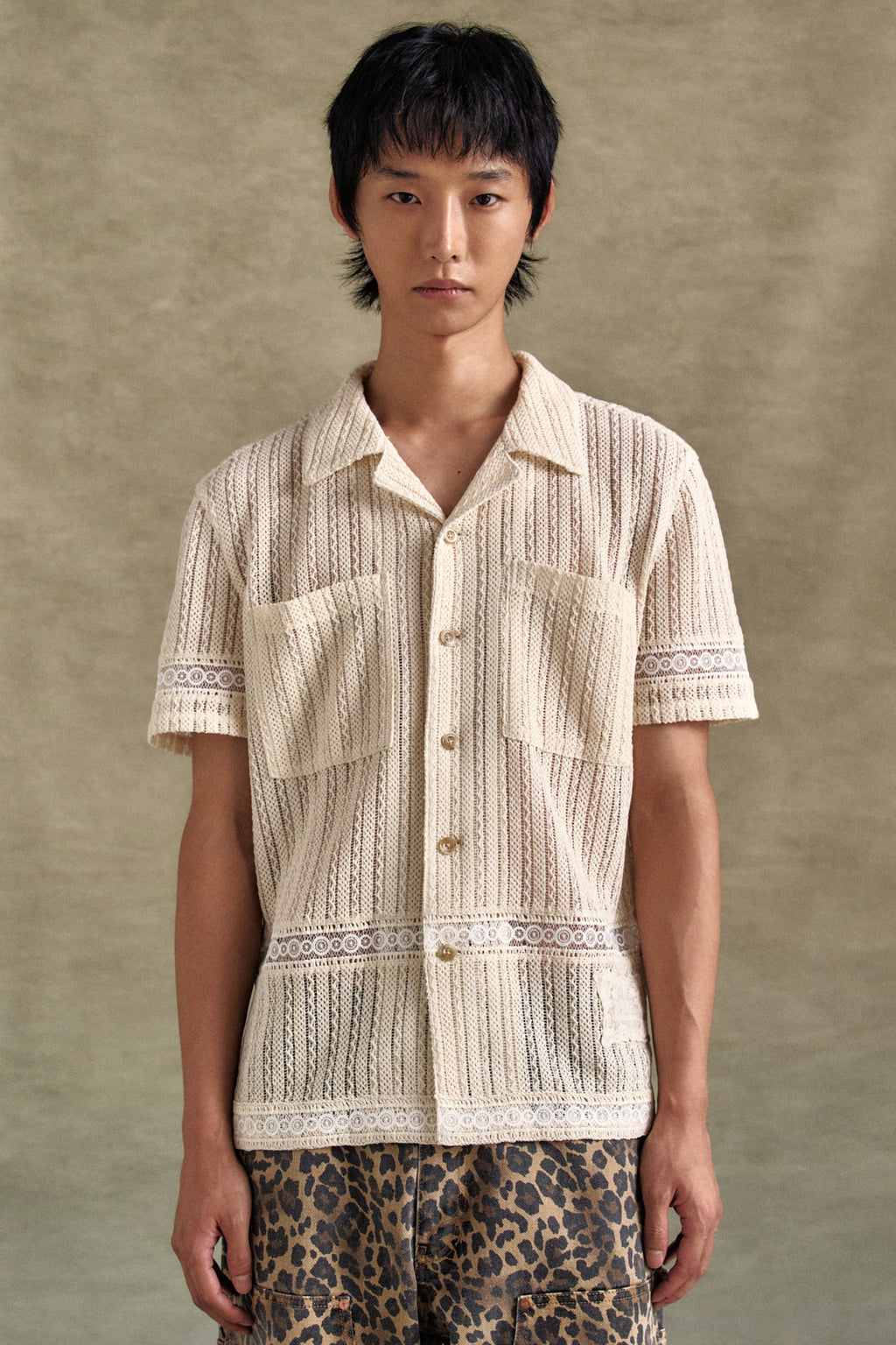 Andersson Bell - Jacquard Stripe Shirts (Ecru) product image 8 | TRAB K-Fashion Australia