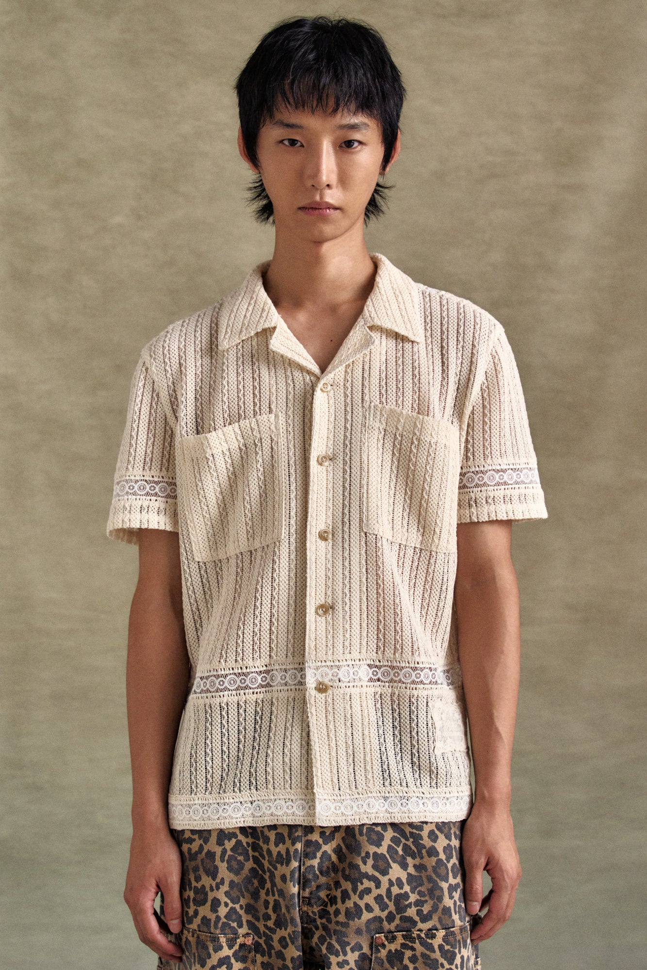 Andersson Bell - Jacquard Stripe Shirts (Ecru) product image 8 | TRAB K-Fashion Australia