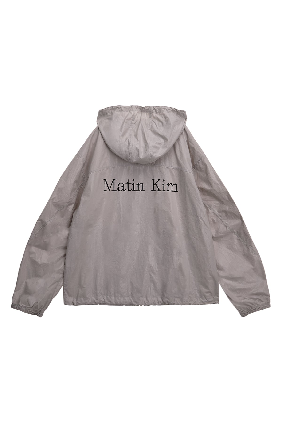 Matin Kim - Matin High Neck Hoody Coating Jumper (Light Grey) product image 1 | TRAB K-Fashion Australia