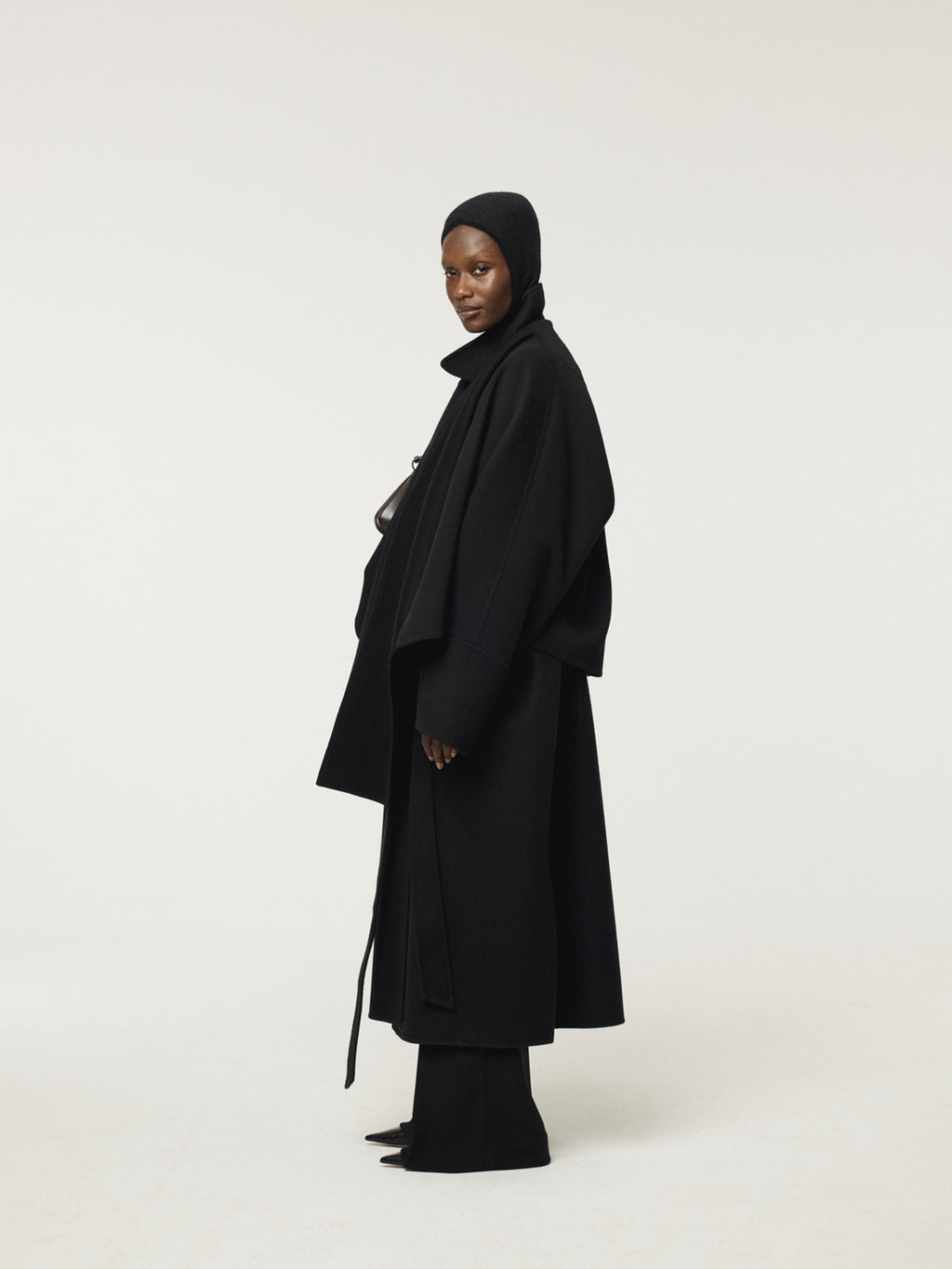 Recto - Classic Belted Handmade Coat (Black) product image 3 | TRAB K-Fashion Australia