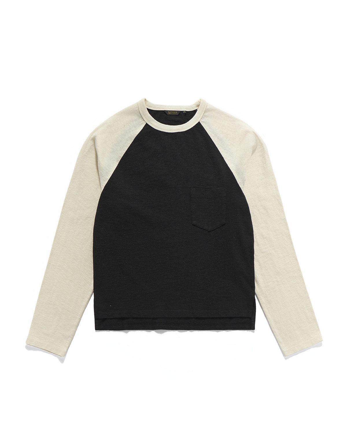 Eastlogue - Raglan Ringer L.s T-shirts (Cream & Black) product image 2 | TRAB K-Fashion Australia
