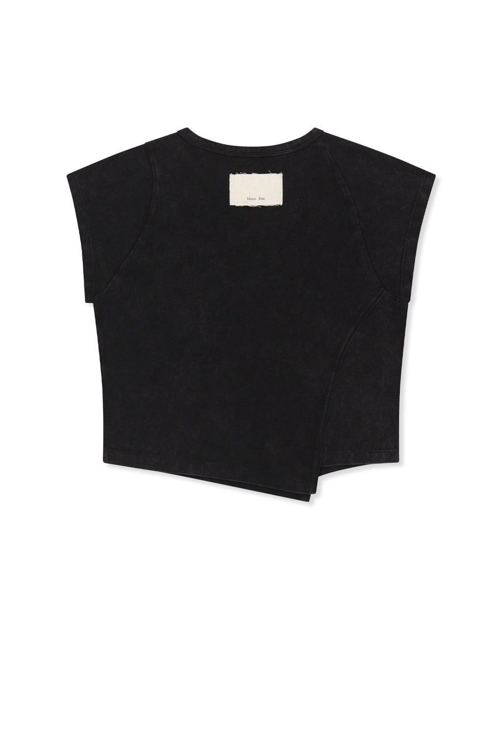 Matin Kim - Curved Cut Slim Top (Black) product image 2 | TRAB K-Fashion Australia
