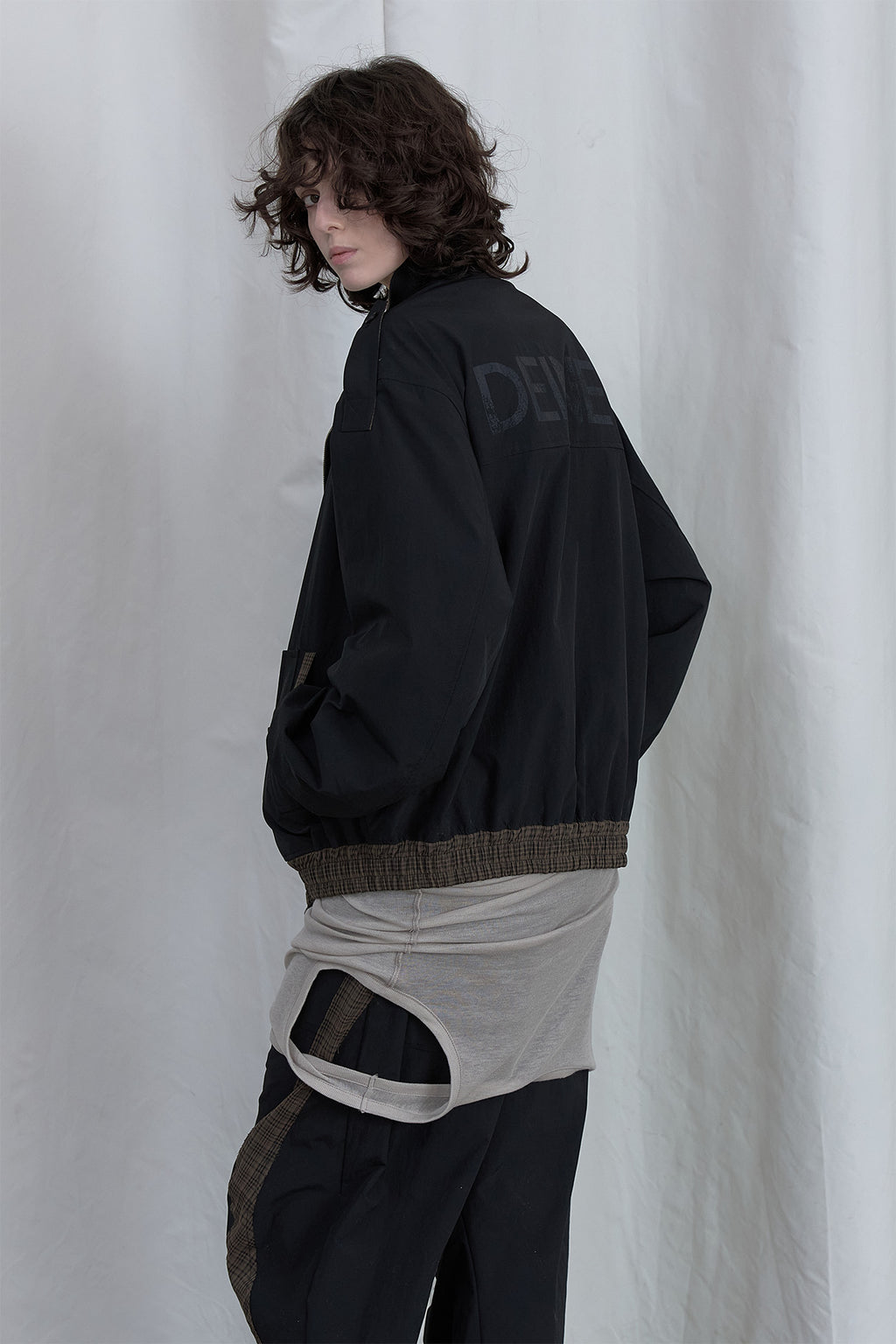 Deinet - Point Check Detail Jacket (Black) product image 6 | TRAB K-Fashion Australia