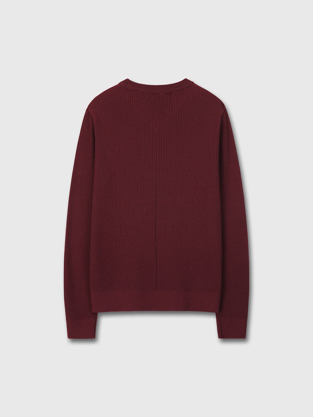 Tonywack - Super Fine Wool Ribbed V-Neck Sweater (Maroon) product image 8 | TRAB K-Fashion Australia