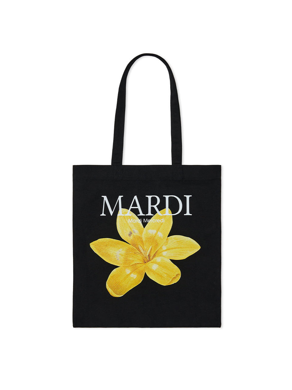 Mardi Mercredi - Canvas Bag Lilies 02 (Black) product image 1 | TRAB K-Fashion Australia