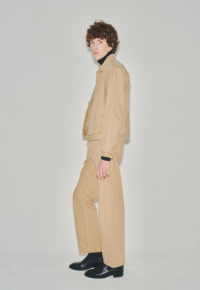 Tonywack - Constructed Pleats Denim Jacket (Faded Beige) product image 2 | TRAB K-Fashion Australia
