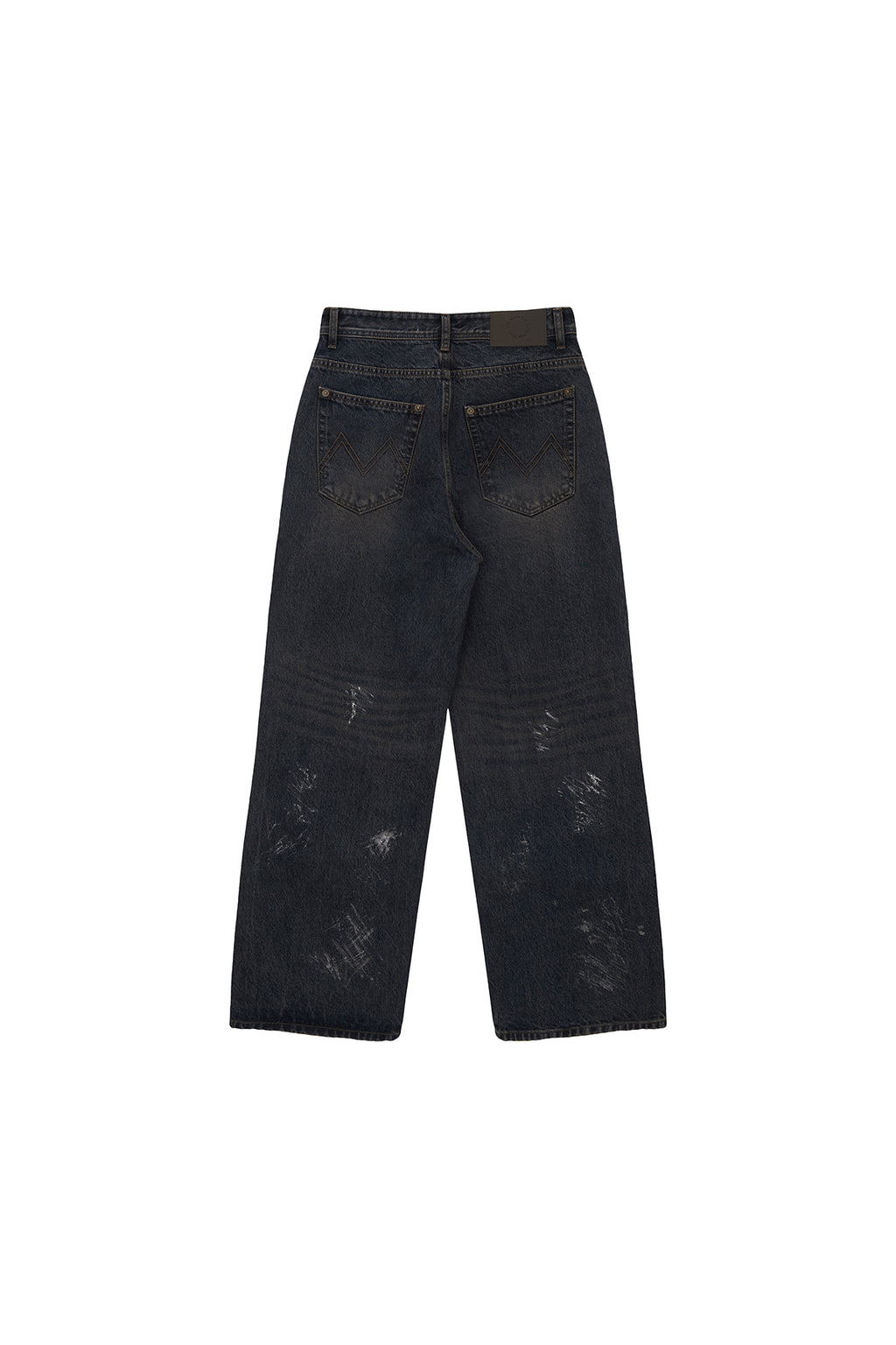 Matin Kim - Foil Detail Denim Baggy Pants (Navy) product image 2 | TRAB K-Fashion Australia