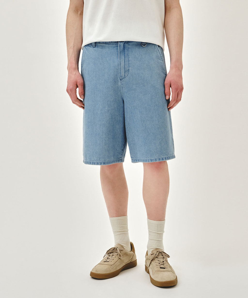 Marithe & Francois Girbaud - Marine Denim Easy Shorts (Light Blue) product image 1 | TRAB K-Fashion Australia