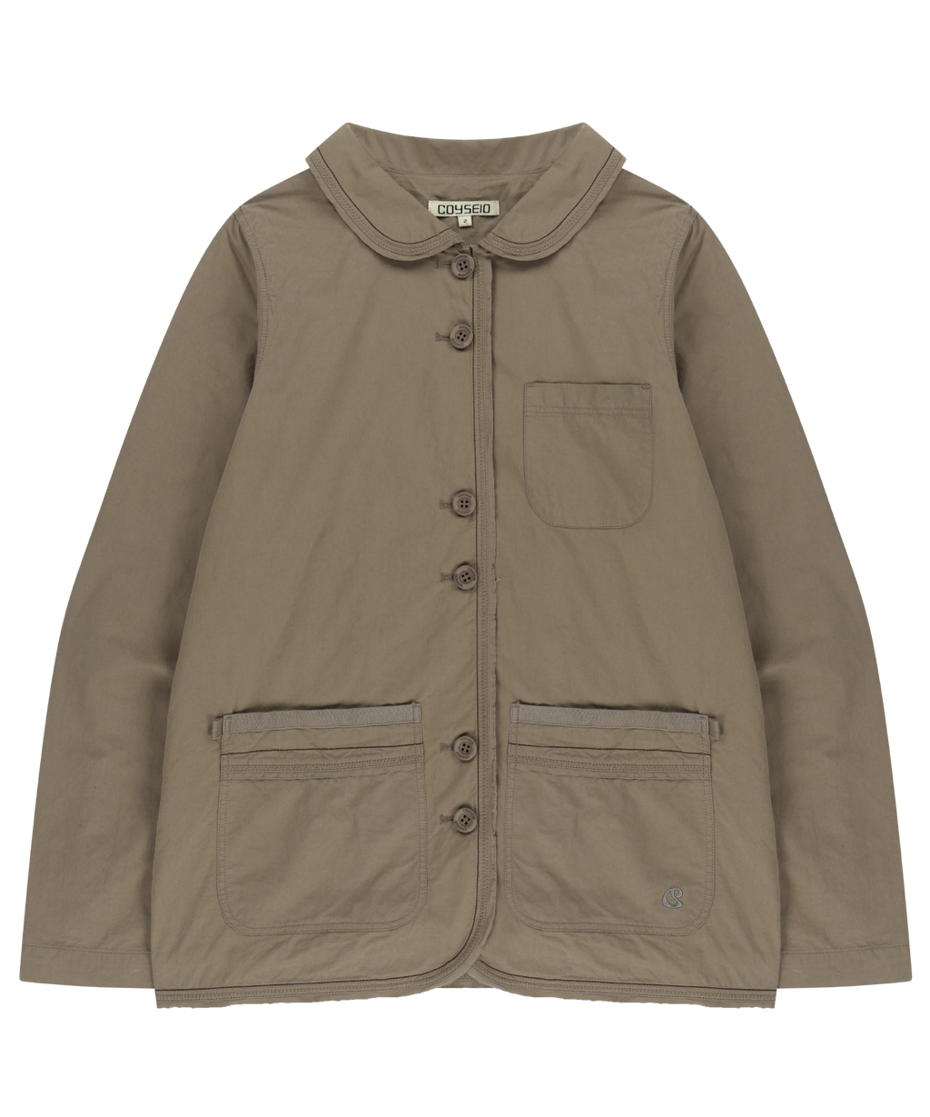 Coyseio - Raw Edge Cotton Jacket (Ash Brown) product image 1 | TRAB K-Fashion Australia