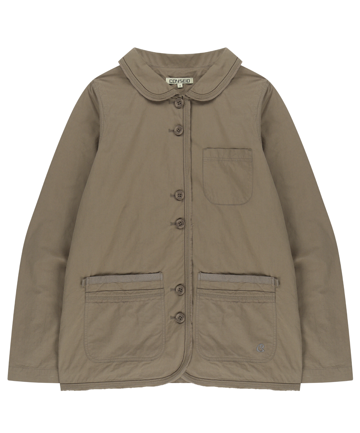 Coyseio - Raw Edge Cotton Jacket (Ash Brown) product image 1 | TRAB K-Fashion Australia