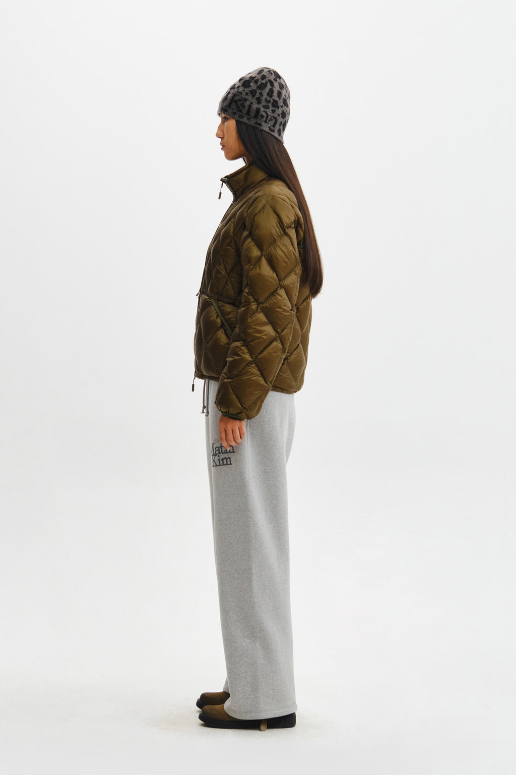 Matin Kim - Mix Quilted Light Down Jumper (Khaki) product image 9 | TRAB K-Fashion Australia