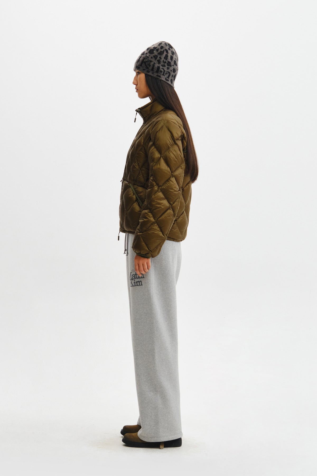 Matin Kim - Mix Quilted Light Down Jumper (Khaki) product image 9 | TRAB K-Fashion Australia
