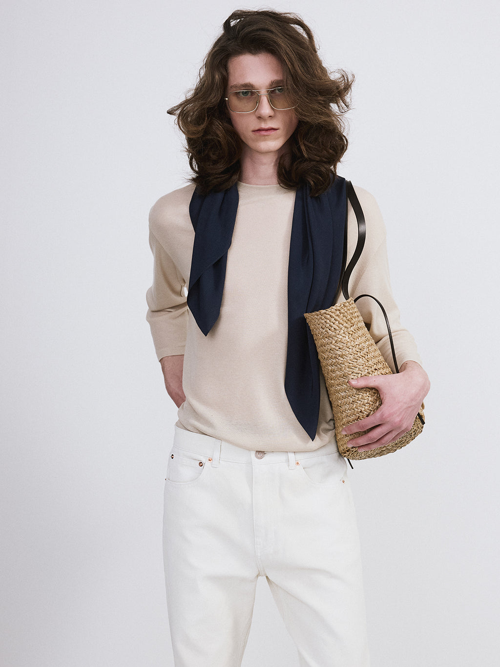 Recto - Wool Blend Loose Top (Light Beige) product image 4 | TRAB K-Fashion Australia