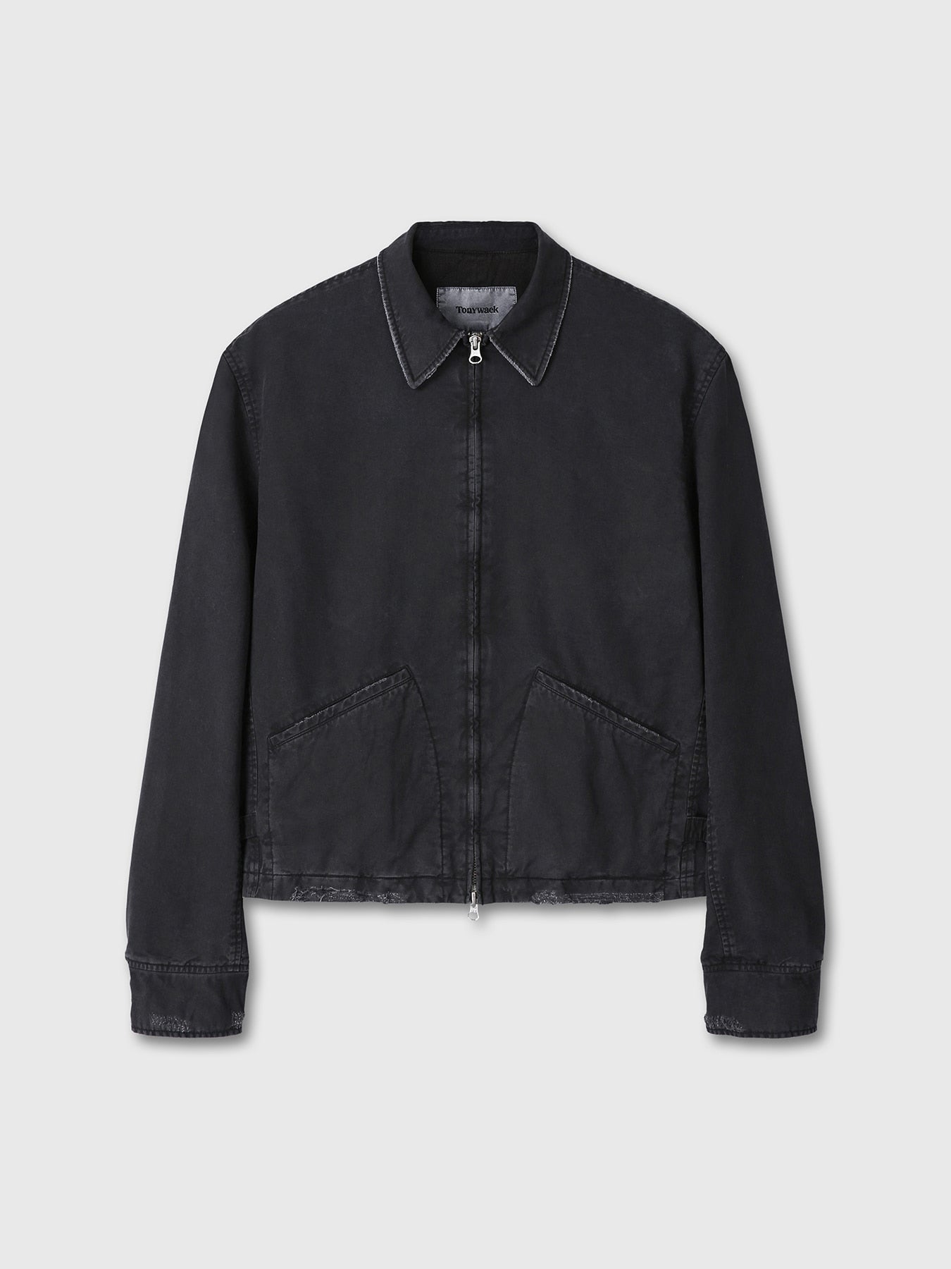 Tonywack - Garment-Dyed Cotton Distressed Mechanic Jacket (Faded Black) product image 6 | TRAB K-Fashion Australia