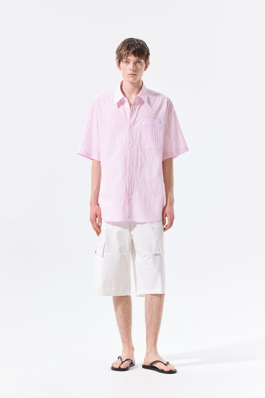 Matin Kim - Small Logo Over Fit Shirt (Pink) product image 9 | TRAB K-Fashion Australia