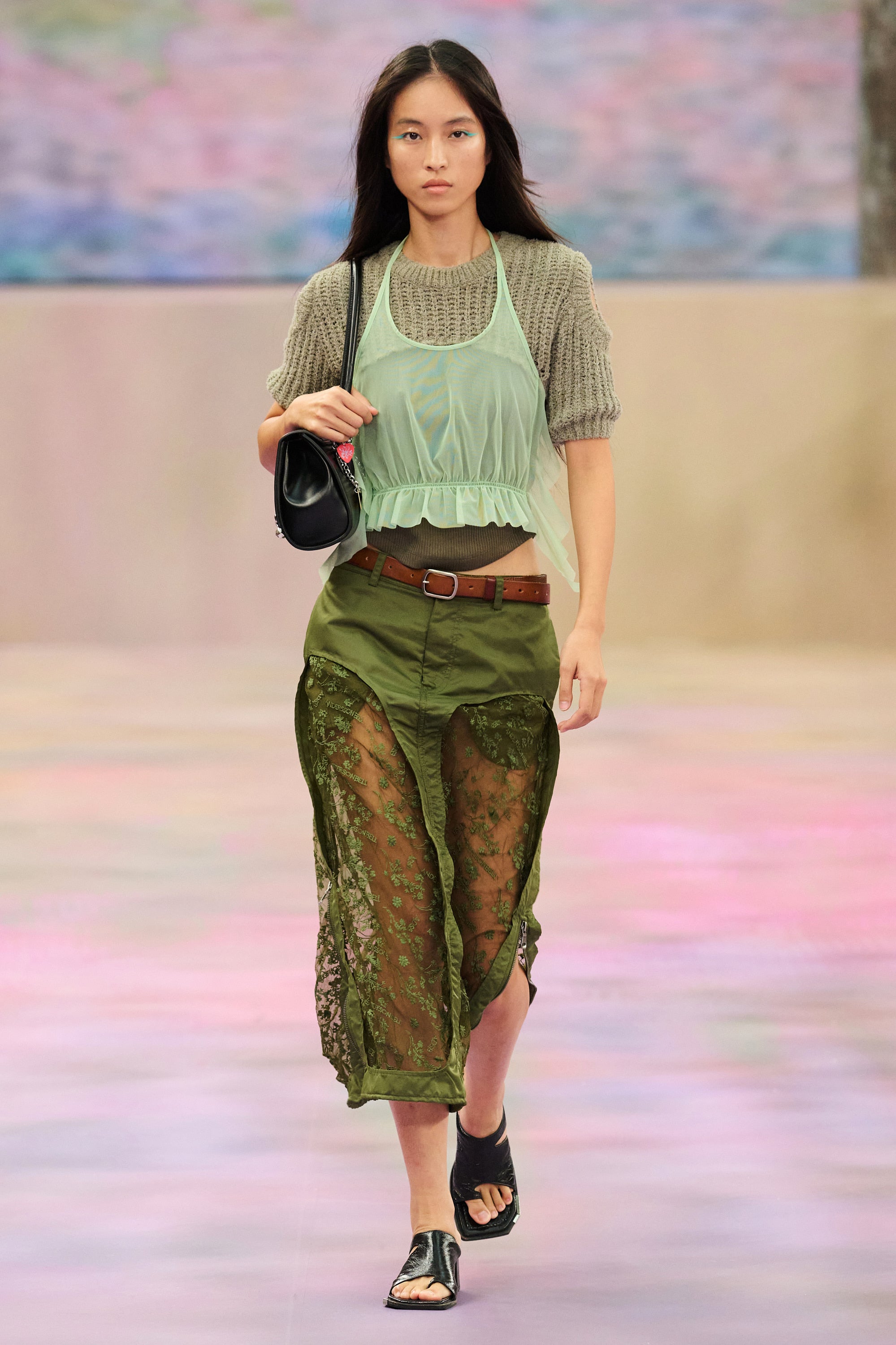Andersson Bell - Cut-Out Combination Knit Top (Beige) product image 7 | TRAB K-Fashion Australia