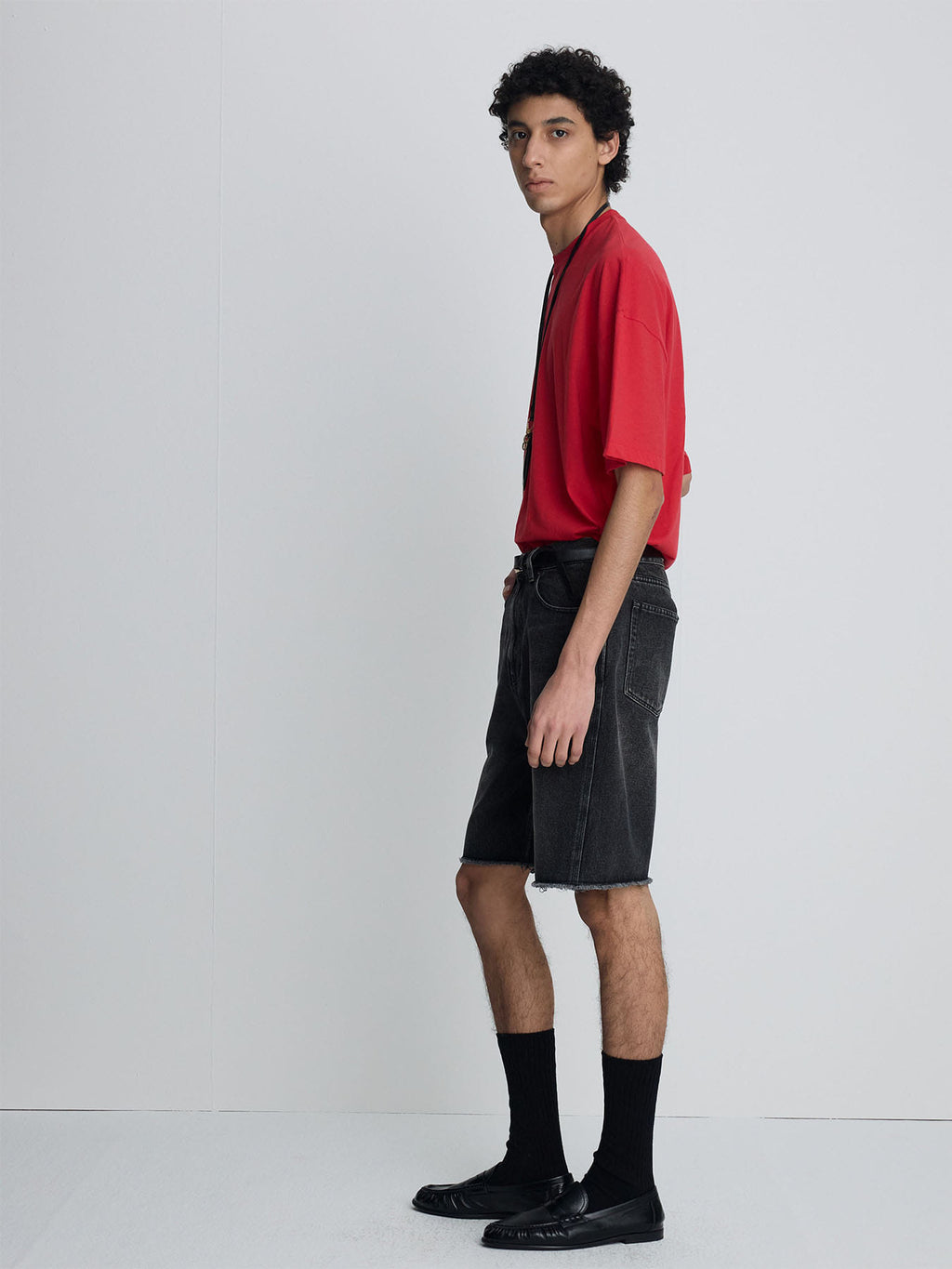 Tonywack - Raw Hem Denim Shorts (Vintage Black) product image 3 | TRAB K-Fashion Australia