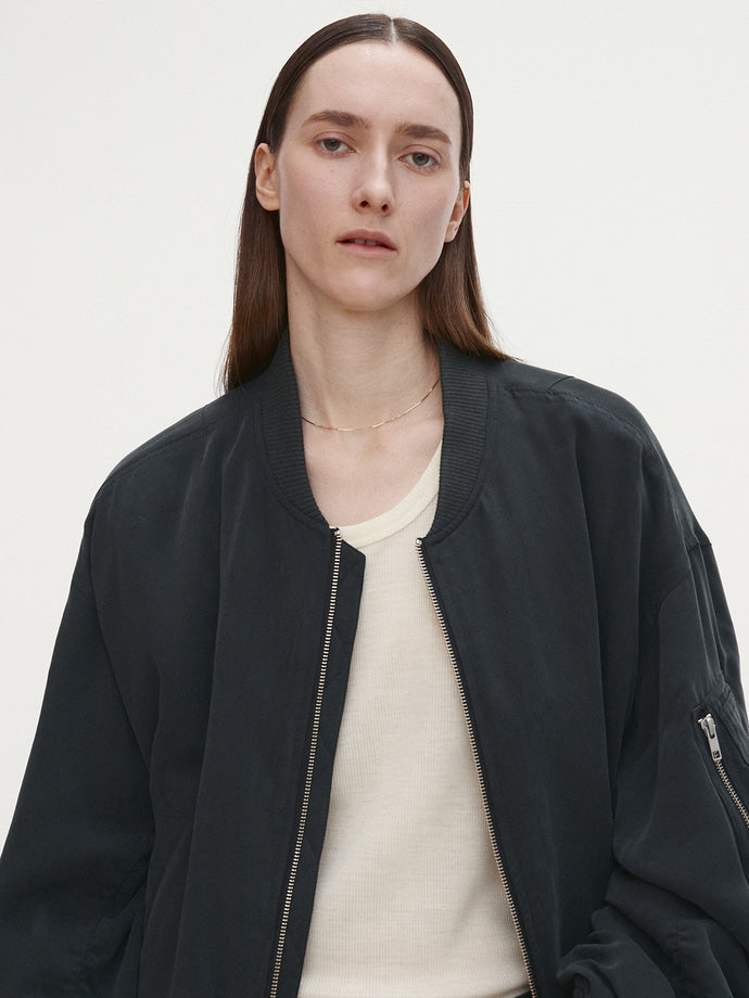 Tonywack - Rayon Twill Bomber Jacket (Carbon) product image 1 | TRAB K-Fashion Australia