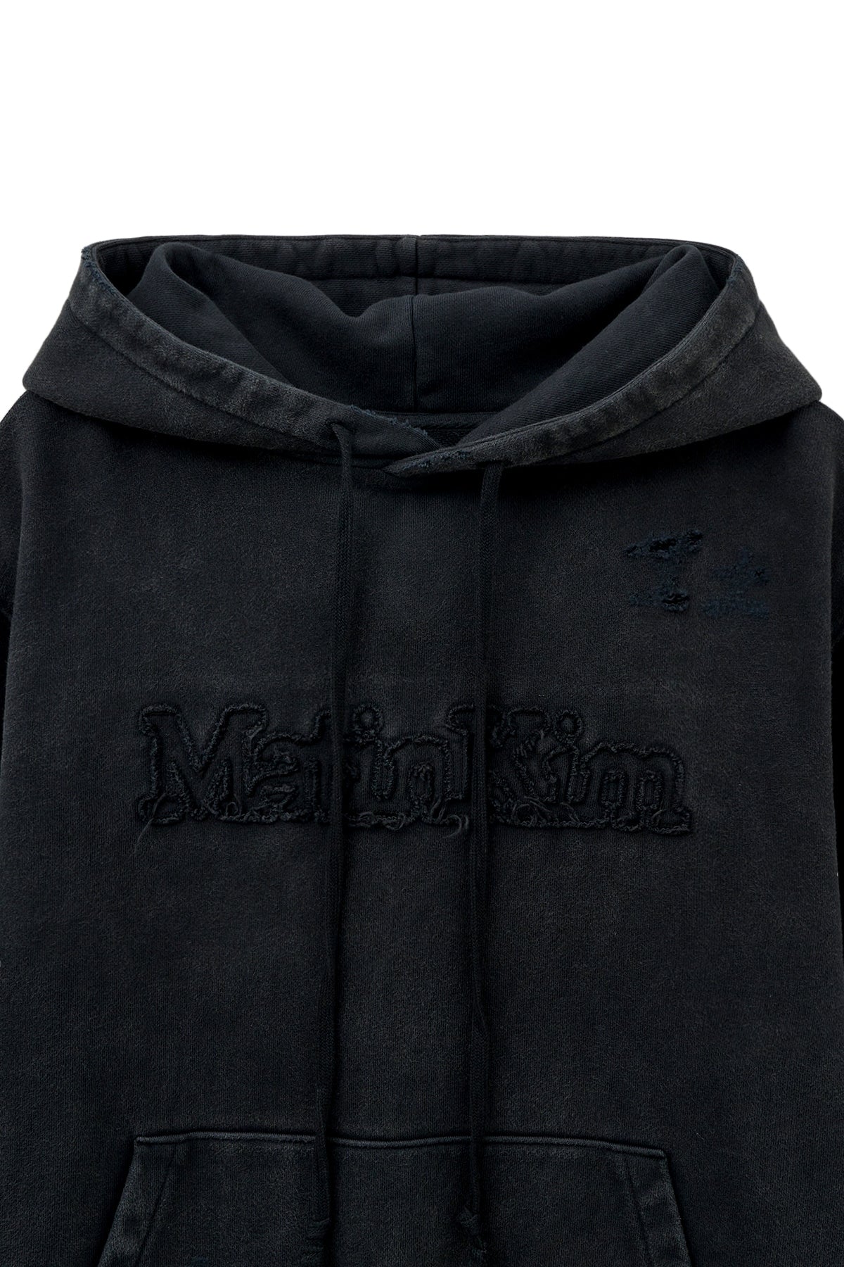Matin Kim - Vintage Color Dying Logo Hoody (Black) product image 3 | TRAB K-Fashion Australia
