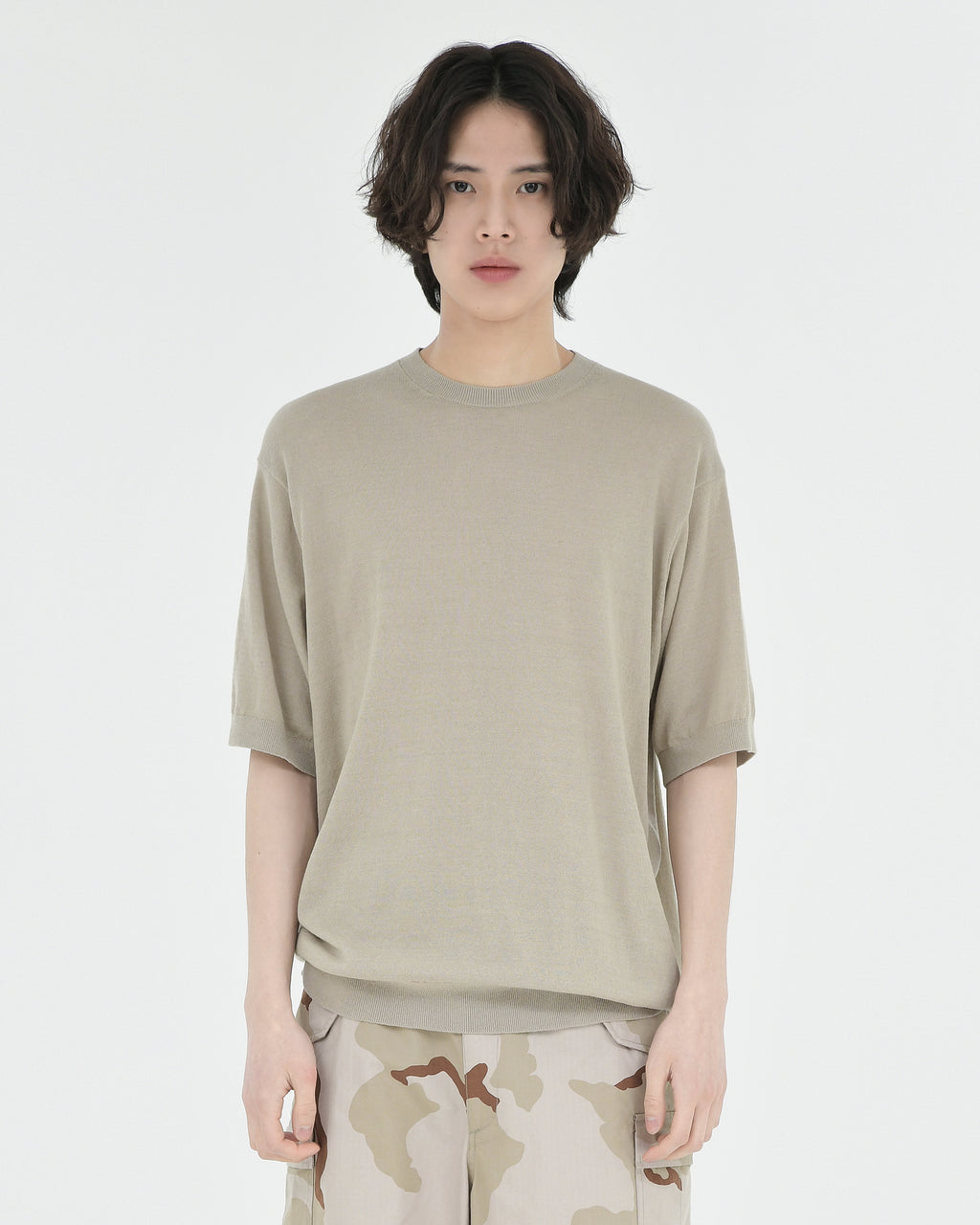 Brownyard - Supima Cotton Half Knit (Beige) product image 1 | TRAB K-Fashion Australia