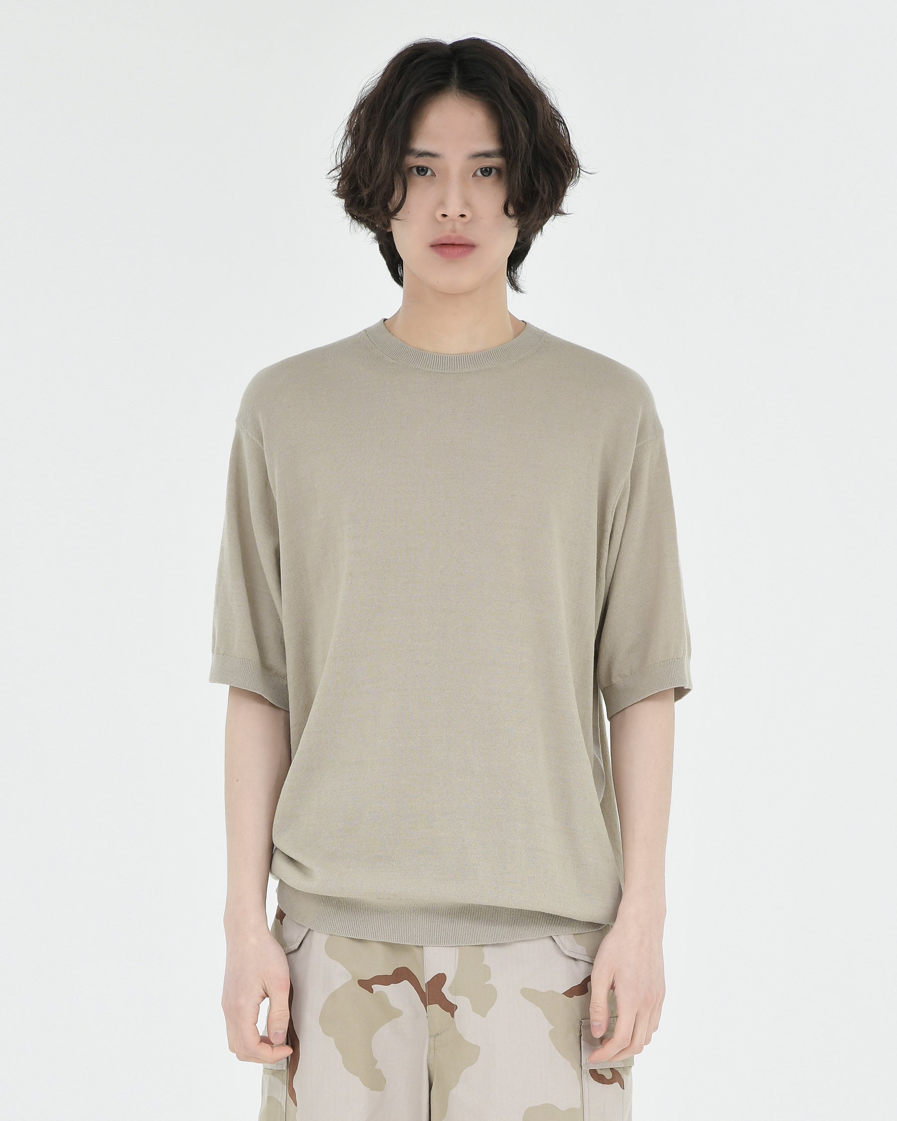 Brownyard - Supima Cotton Half Knit (Beige) product image 1 | TRAB K-Fashion Australia