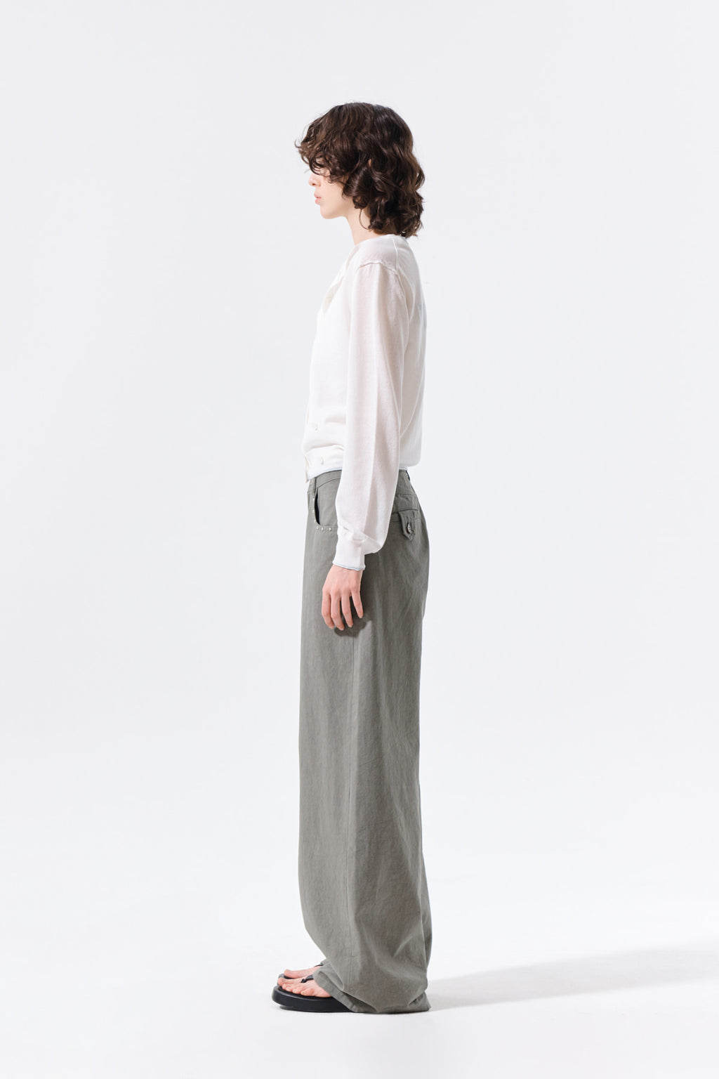 Matin Kim - Back Logo Sheer Cardigan (White) product image 7 | TRAB K-Fashion Australia