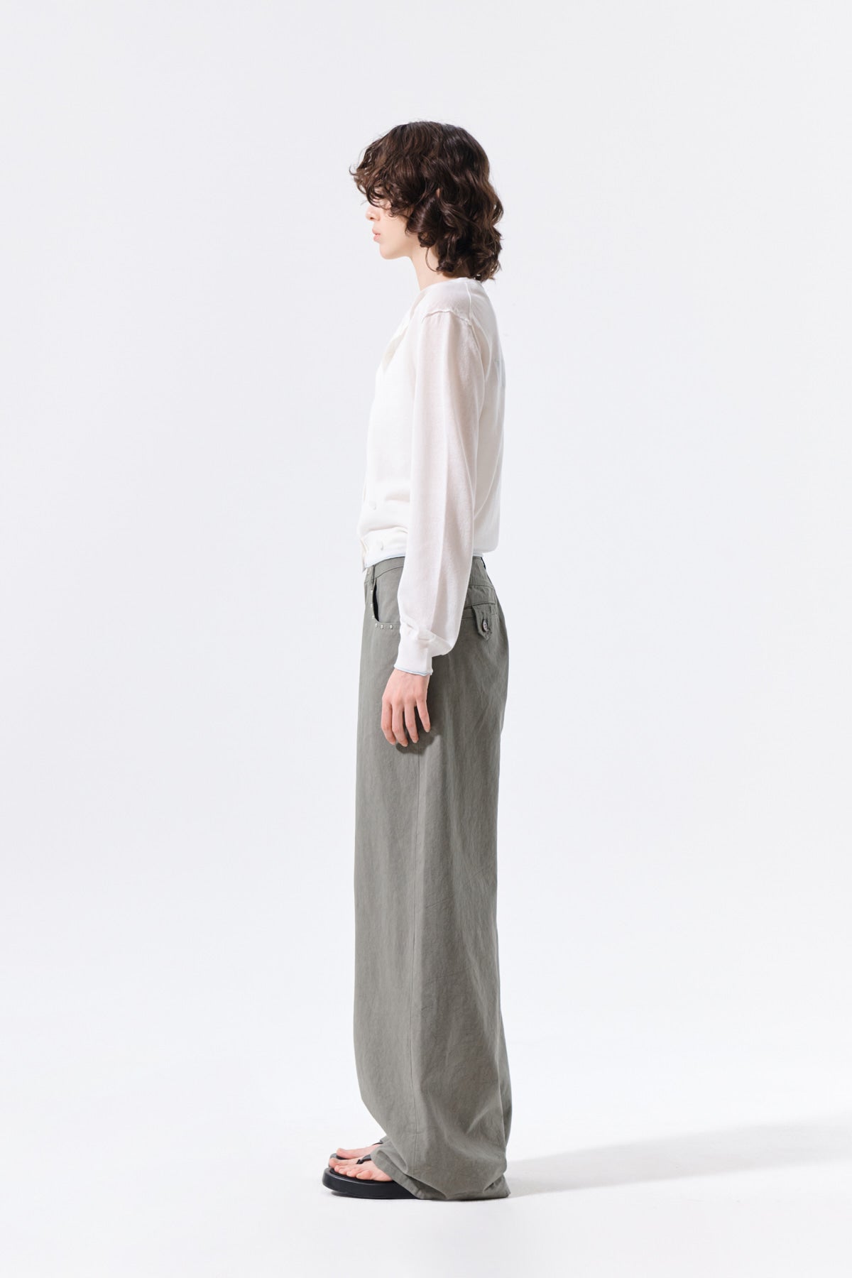 Matin Kim - Back Logo Sheer Cardigan (White) product image 7 | TRAB K-Fashion Australia