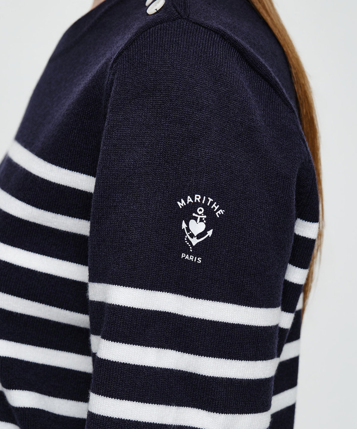 Marithe & Francois Girbaud - Marine Button Point Knit Pullover (Navy) product image 5 | TRAB K-Fashion Australia