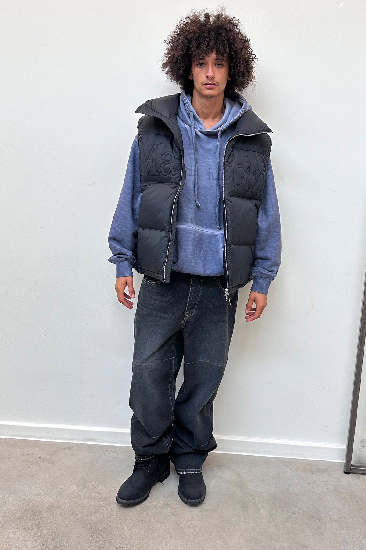 Matin Kim - Big Logo Point Down Vest (Black) product image 5 | TRAB K-Fashion Australia