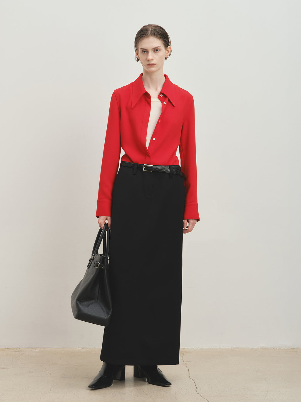 Tonywack - Pointed Collar Fitted Shirts (Red) product image 4 | TRAB K-Fashion Australia