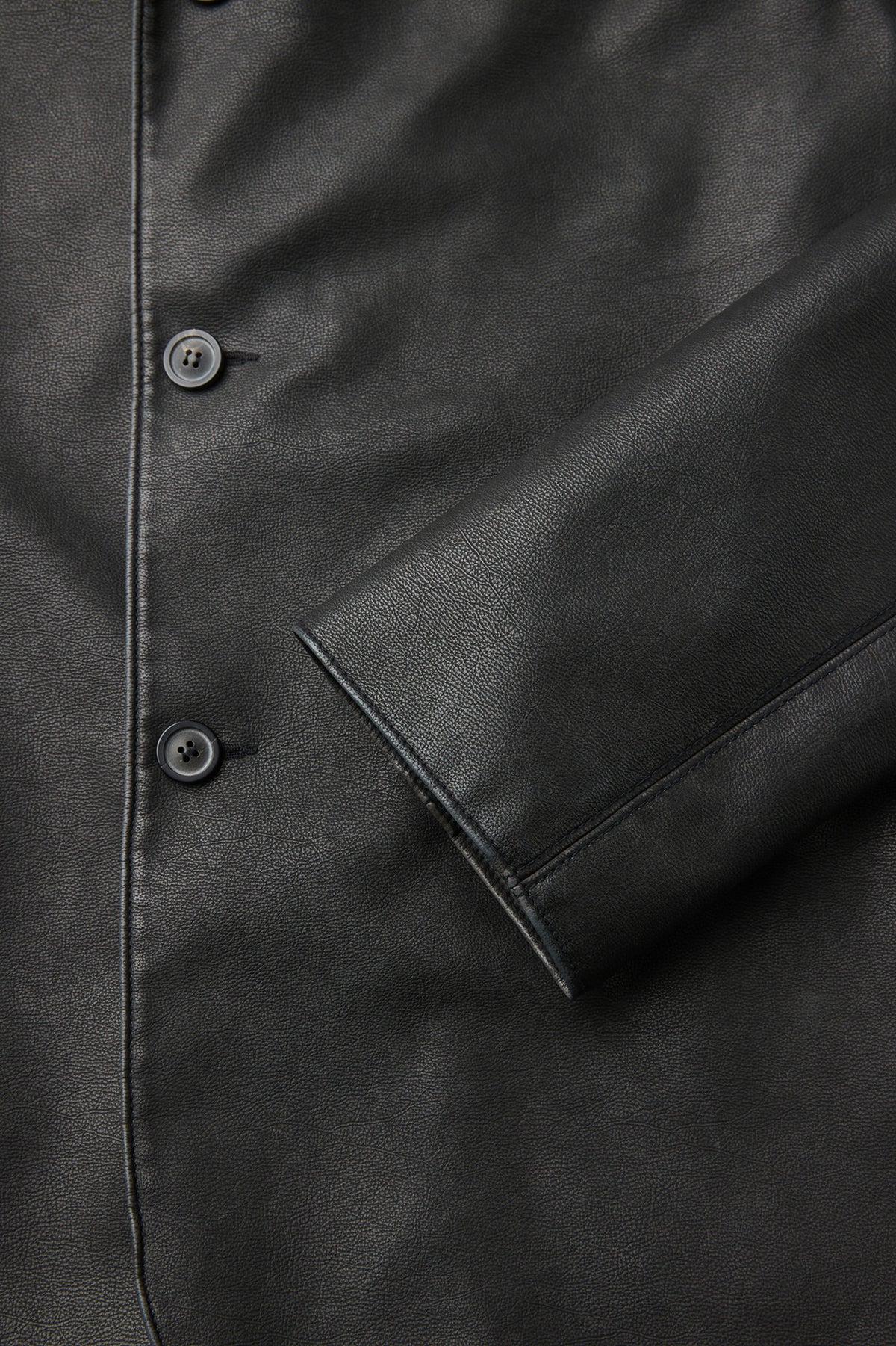 Coor - Washed Fake Leather Blazer (Washed Black) product image 6 | TRAB K-Fashion Australia