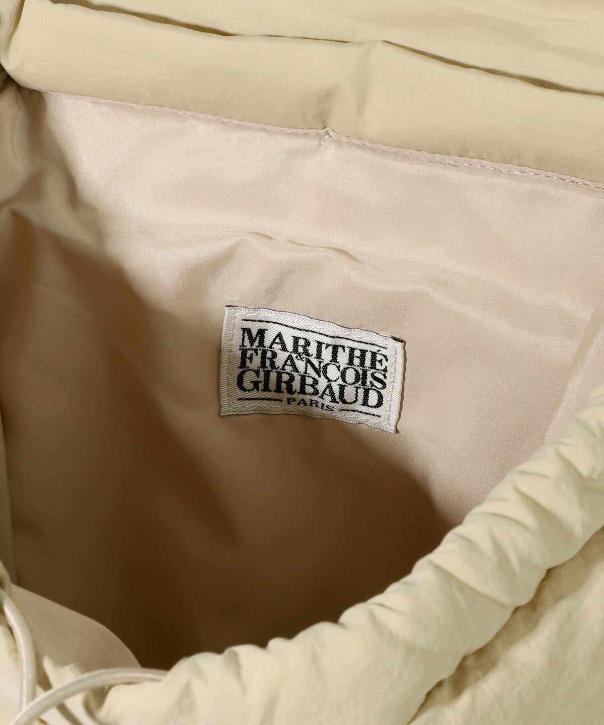 Marithe & Francois Girbaud - Classic Logo Padding Backpack (Beige) product image 6 | TRAB K-Fashion Australia