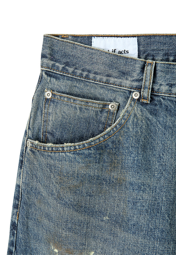 Art if acts - Painted Regular 5P Denim Pants (Used Indigo) product image 9 | TRAB K-Fashion Australia