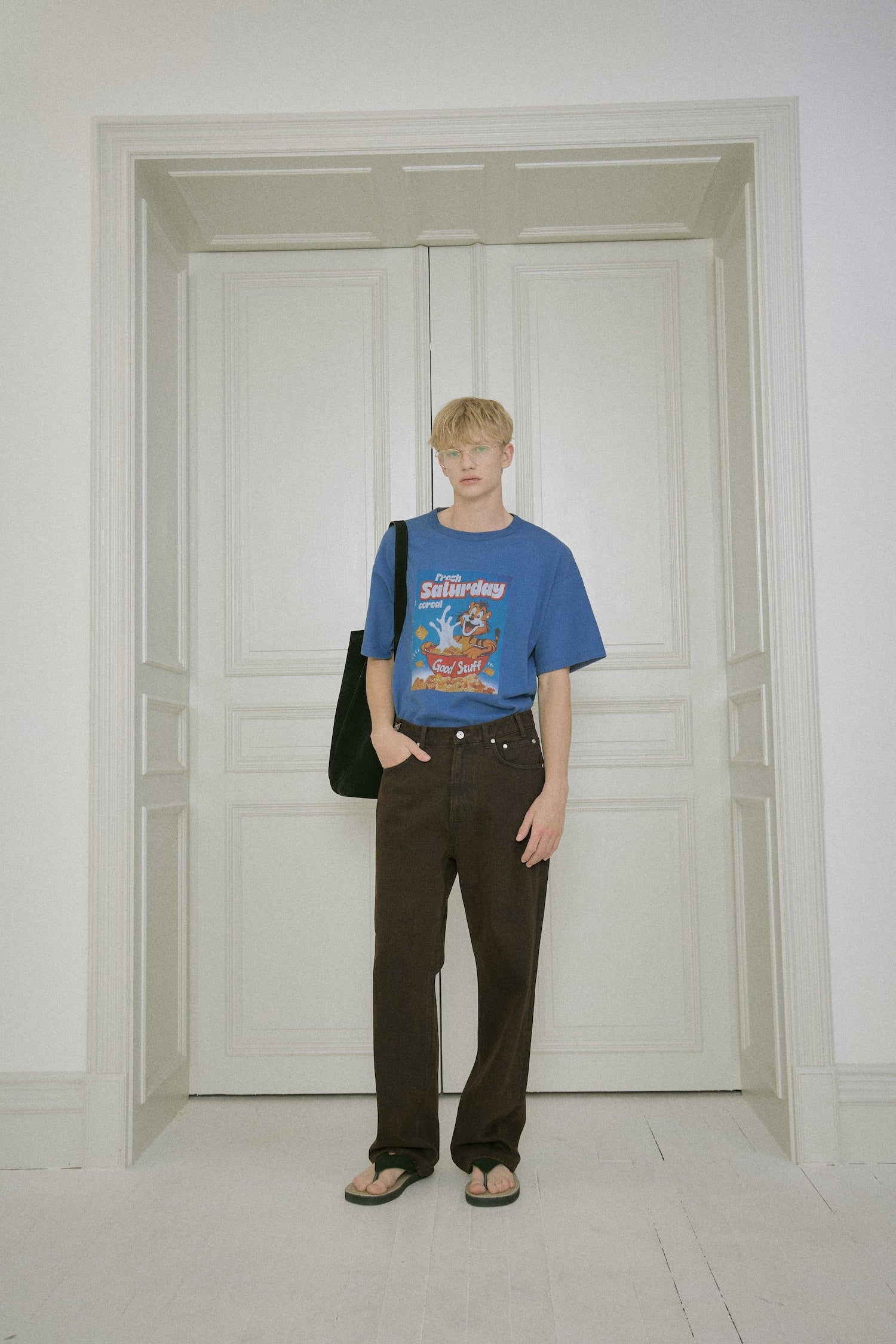 Stu - Straight Denim Pants (Brown) product image 5 | TRAB K-Fashion Australia