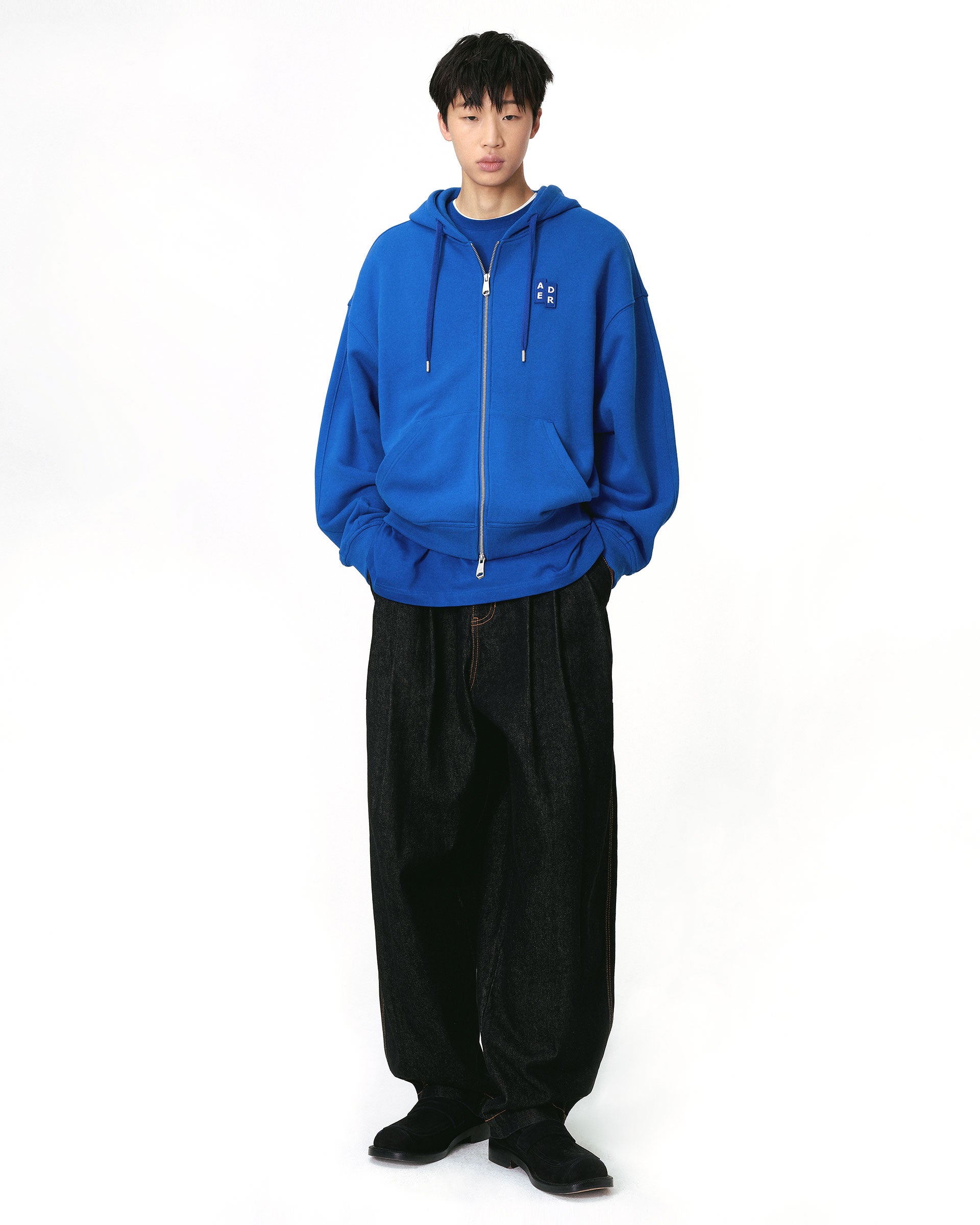 Ader Error - Sig; BL Tag hoodie zip-up 02 (Z-Blue) product image 2 | TRAB K-Fashion Australia
