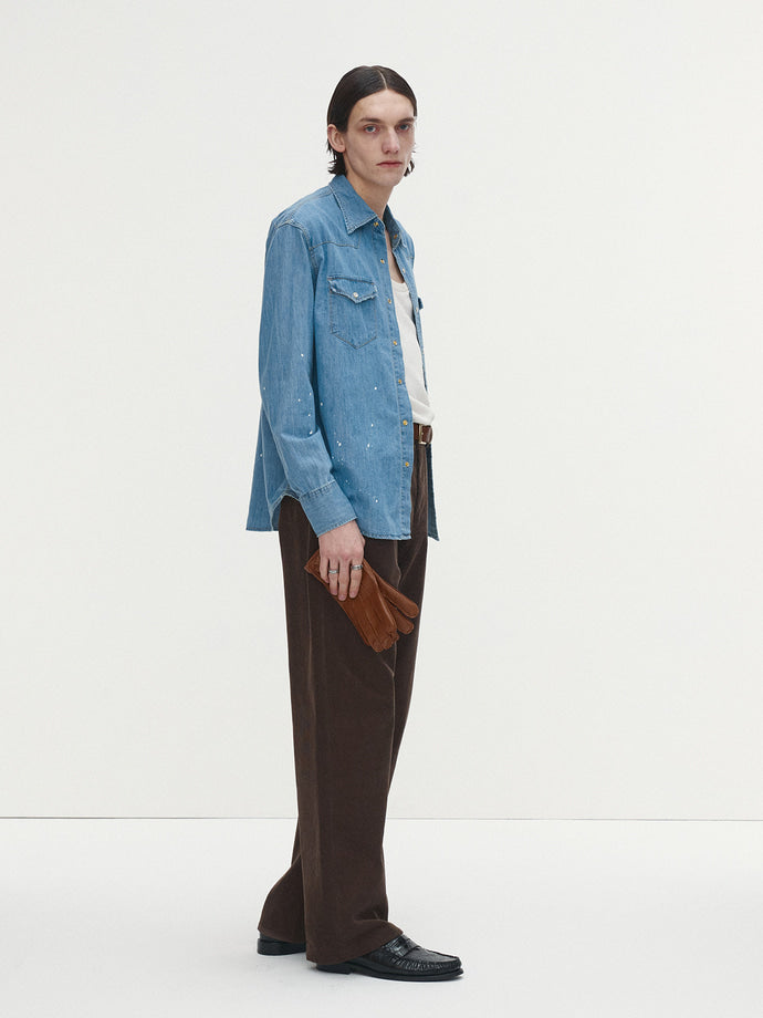 Tonywack - Washed Denim Hand-Painted Western Shirt (Washed Blue) product image 3 | TRAB K-Fashion Australia