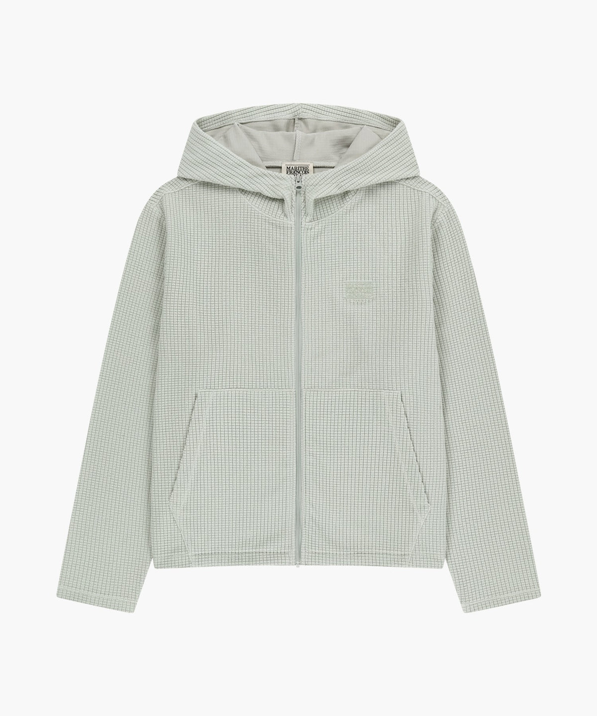 Marithe & Francois Girbaud - Grid Fleece Hoodie Zipup (Ecru) product image 1 | TRAB K-Fashion Australia